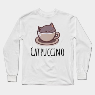 Sleepy Catpucino Long Sleeve T-Shirt